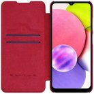 Samsung Galaxy A03S Nillkin Qin bőr fliptok piros