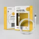 Lightning iPhone kábel 1.5m Type-C fejjel MFi Alphajack (CL15-WG) fehér/szürke