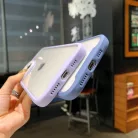 iPhone 13 Pro Max átlátszó tok halvány rózsaszín kerettel Alphajack