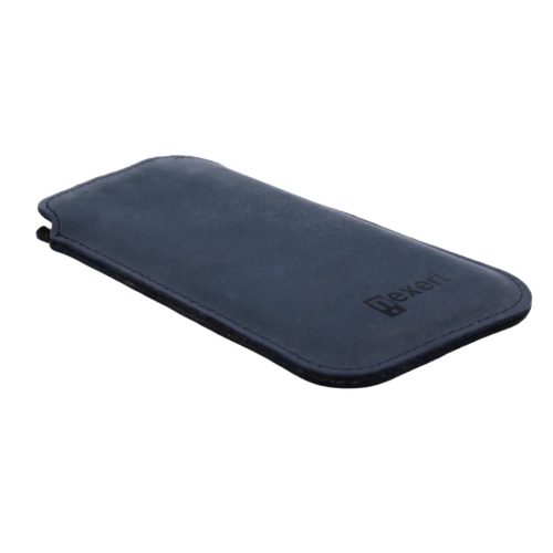 Samsung Galaxy A70/ A71/ A12/ A20s/ M51/ Note 9/ Note 10+ Nexeri Leather Pocket bőr tok XXL+ sötétkék