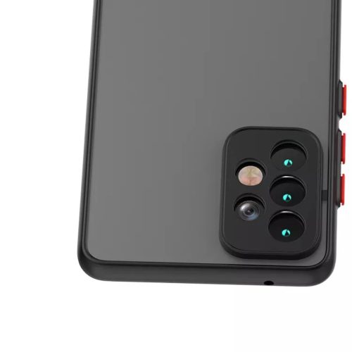 Samsung Galaxy A03s Smoke matt TPU tok sötétzöld kerettel Alphajack