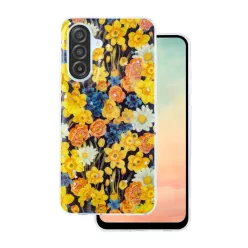 Samsung Galaxy A17 Glow Glam narancssárga tok