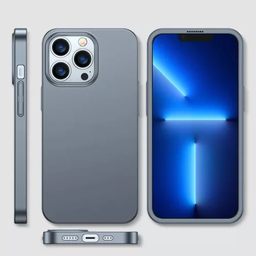 iPhone 13 Pro Max Joyroom 360 Full Case tok + kijelzővédő üvegfólia szürke