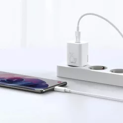   Baseus Super Si 1C gyors töltő fali adapter USB Type C 25W fehér