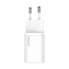 Baseus Super Si 1C gyors töltő fali adapter USB Type C 25W fehér