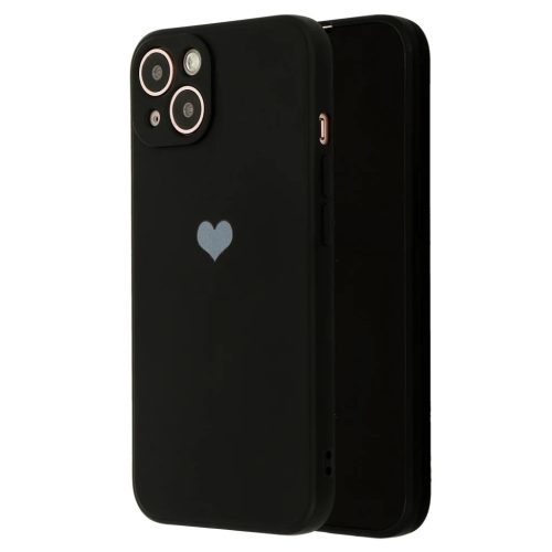 Samsung Galaxy A03s Vennus szilikon tok szív mintával fekete
