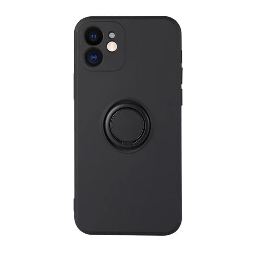 Samsung Galaxy S22 Ultra Vennus szilikon tok hátlapi gyűrűvel fekete