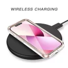 iPhone 13 Pro Max márvány mintás 360 fokos védelmet biztosító TPU tok kijelzővédővel, lila Alphajack