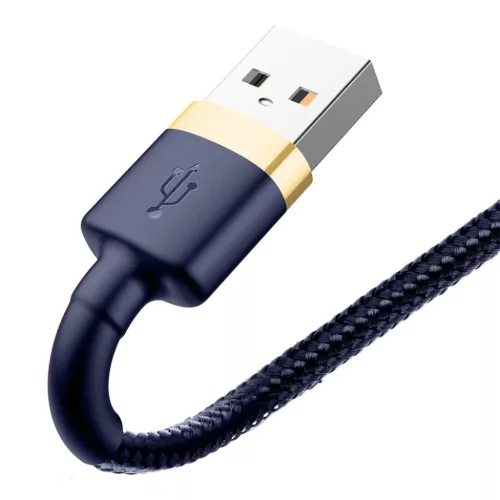 Baseus Cafule Nylon harisnyázott USB/Lightning kábel QC3.0 1.5A 2m Kék (CALKLF-CV3)