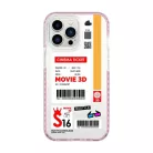 iPhone 13 Pro Max átlátszó TPU tok Cinema Ticket mintával Alphajack