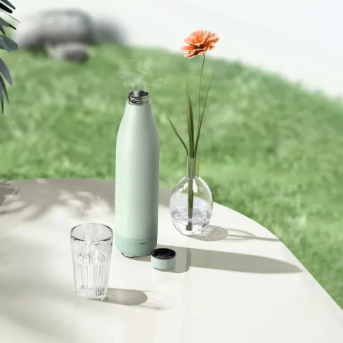 Remax vezeték nélküli bluetooth 5.0 hangszóró termosz bögrével 500ml zöld (RB-M5)