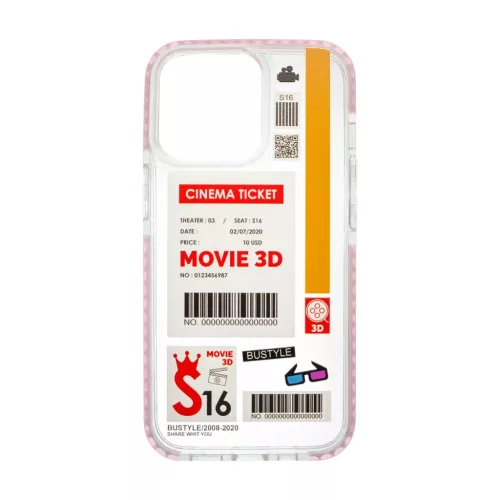 iPhone 11 átlátszó TPU tok Cinema Ticket mintával Alphajack