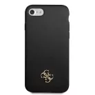 iPhone 7/8/SE 2020/SE 2022 Guess 4G Szilikon Metal Logo tok fekete (GUHCI8S4LK)
