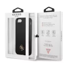 iPhone 7/8/SE 2020/SE 2022 Guess 4G Szilikon Metal Logo tok fekete (GUHCI8S4LK)
