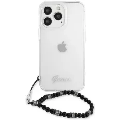   iPhone 13 Pro Max Guess Black Pearl tok karpánttal átlátszó (GUHCP13XKPSBK)
