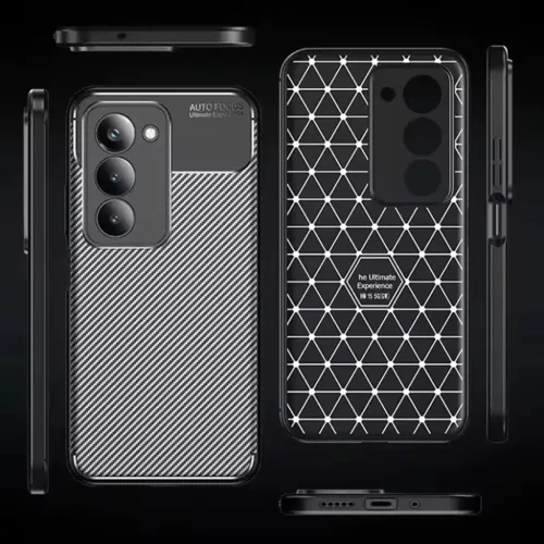 Xiaomi Redmi 15 4G / Redmi 15 5G Techsuit CarbonFiber - Fekete tok