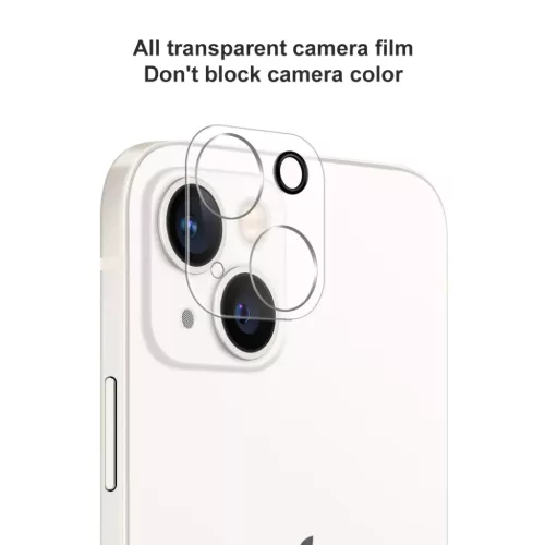 iPhone 14 / 14 Plus / 15 / 15 Plus 10db-os szett 3D kameralencse védő üvegfólia