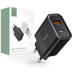   Tech-Protect C30W 2-portos hálózati töltő PD30W/QC3.0 fekete