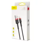 USB Lightning kábel - 2A 3m fekete-piros Baseus CALKLF-R91