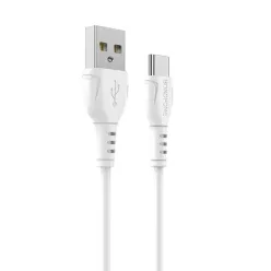 USB - Type C Kábel Borofone BX51 Triumph  3A 1m fehér