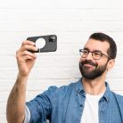 iPhone 14 Plus Dux Ducis Grit bőr tok (MagSafe kompatibilis) fekete