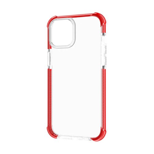 iPhone 14 Plus átlátszó TPU tok piros kerettel Alphajack