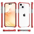 iPhone 14 Plus átlátszó TPU tok piros kerettel Alphajack