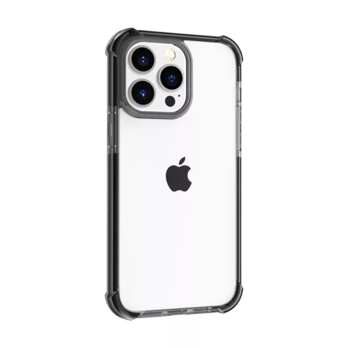 iPhone 14 Pro Max átlátszó TPU tok fekete kerettel Alphajack