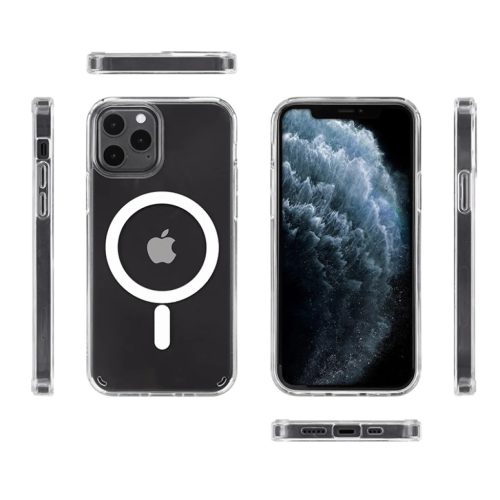 iPhone 14 Plus MagSafe kompatibilis átlátszó TPU tok Alphajack