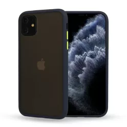   Xiaomi 12 / 12X Vennus Color Button Matt Bumper tok sötétkék