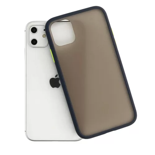 Xiaomi 12 / 12X Vennus Color Button Matt Bumper tok sötétkék