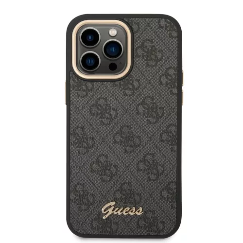iPhone 14 Pro Max Guess PC/TPU 4G Metal Camera Outline tok fekete (GUHCP14XHG4SHK)