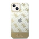 iPhone 14 Plus Guess PC/TPU Peony Glitter Script Logo tok arany (GUHCP14MHG4MHG)