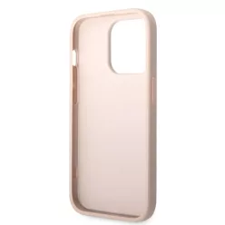  iPhone 14 Pro Max Guess PU 4G Metal Logo tok rózsaszín (GUHCP14X4GMGPI)