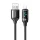 USAMS U78 lightning kábel 1,2 m LED kijelzővel 2,4 A gyorstöltés fekete (US-SJ543)