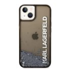 iPhone 14 Plus Karl Lagerfeld Translucent Liquid Glitter tok fekete (KLHCP14MLCKVK)