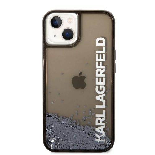 iPhone 14 Plus Karl Lagerfeld Translucent Liquid Glitter tok fekete (KLHCP14MLCKVK)