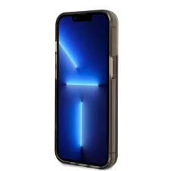   iPhone 14 Pro Max Guess PC/TPU Liquid Glitter Triangle Logo tok fekete (GUHCP14XLFCTPK)