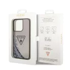 iPhone 14 Pro Max Guess PC/TPU Liquid Glitter Triangle Logo tok fekete (GUHCP14XLFCTPK)