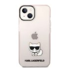 iPhone 14 Plus Karl Lagerfeld Choupette Logo tok rózsaszín (KLHCP14MCTTRI)