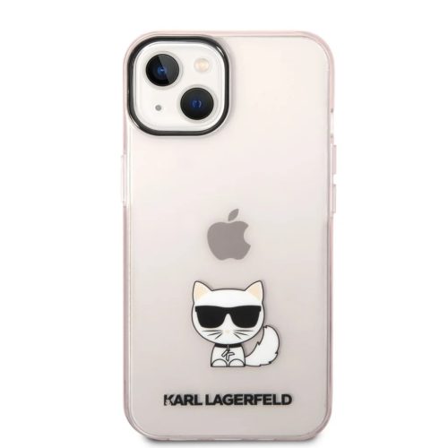 iPhone 14 Plus Karl Lagerfeld Choupette Logo tok rózsaszín (KLHCP14MCTTRI)