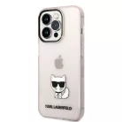 iPhone 14 Pro Max Karl Lagerfeld Choupette Logo tok rózsaszín (KLHCP14XCTTRI)