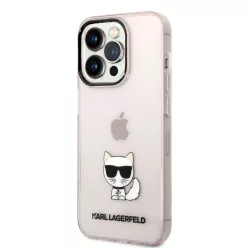   iPhone 14 Pro Max Karl Lagerfeld Choupette Logo tok rózsaszín (KLHCP14XCTTRI)