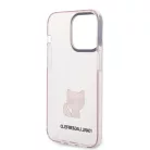 iPhone 14 Pro Max Karl Lagerfeld Choupette Logo tok rózsaszín (KLHCP14XCTTRI)