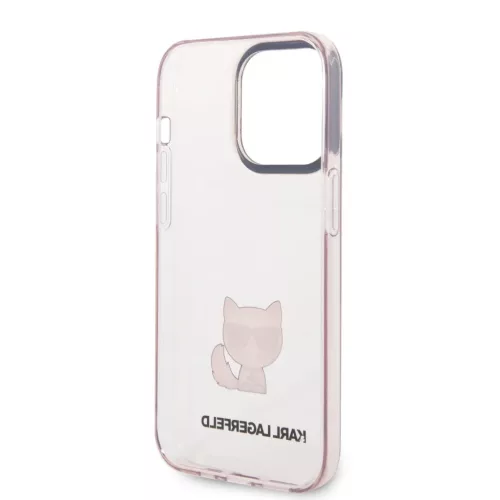 iPhone 14 Pro Max Karl Lagerfeld Choupette Logo tok rózsaszín (KLHCP14XCTTRI)