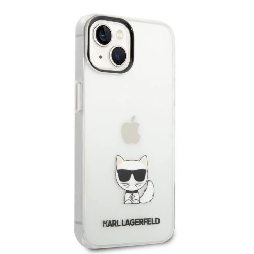 iPhone 14 Plus Karl Lagerfeld Choupette Logo tok átlátszó (KLHCP14MCTTR)