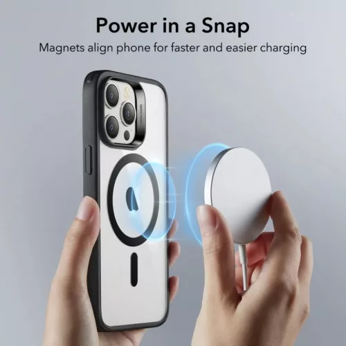 iPhone 14 Pro Max ESR CH HaloLock MagSafe átlátszó/fekete tok