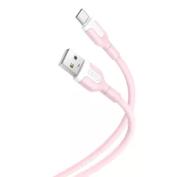 XO NB212 USB - USB-C kábel 1 m 2,1 A rózsaszín