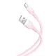 XO NB212 USB - USB-C kábel 1 m 2,1 A rózsaszín