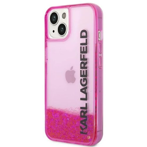 iPhone 14 Plus Karl Lagerfeld Liquid Glitter Elong tok rózsaszín (KLHCP14MLCKVF)